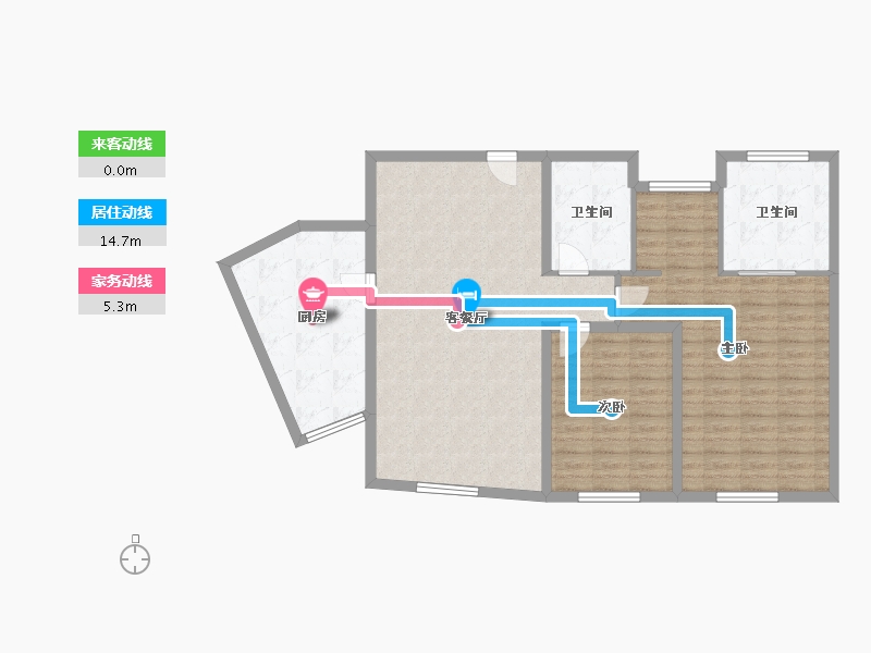 北京-北京市-新城国际23-109.75-户型库-动静线