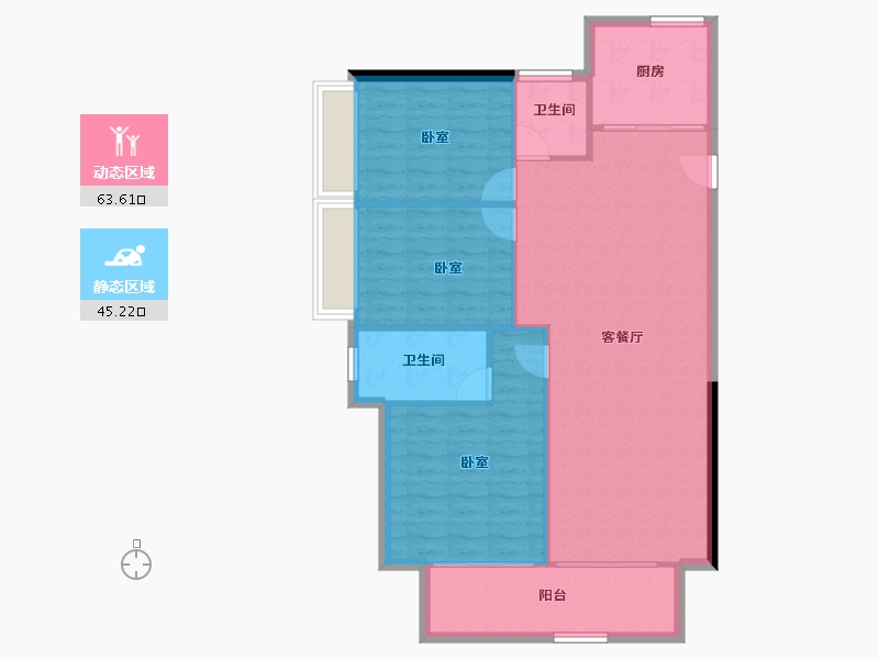 河南省-郑州市-美盛·教育港湾-100.68-户型库-动静分区