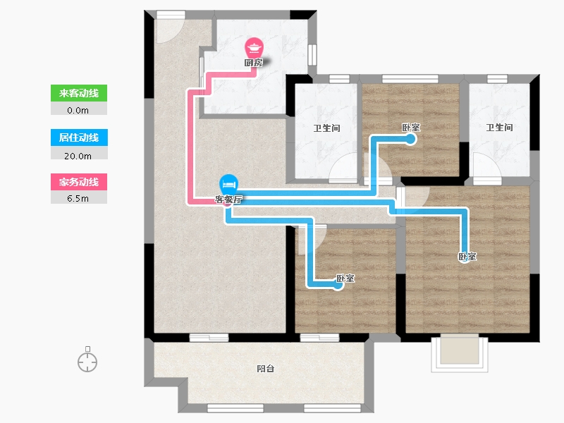 山东省-济南市-保利公园上城-84.28-户型库-动静线