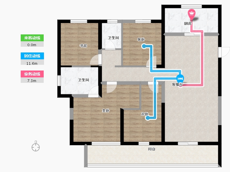 山东省-菏泽市-云山黄河印-115.40-户型库-动静线