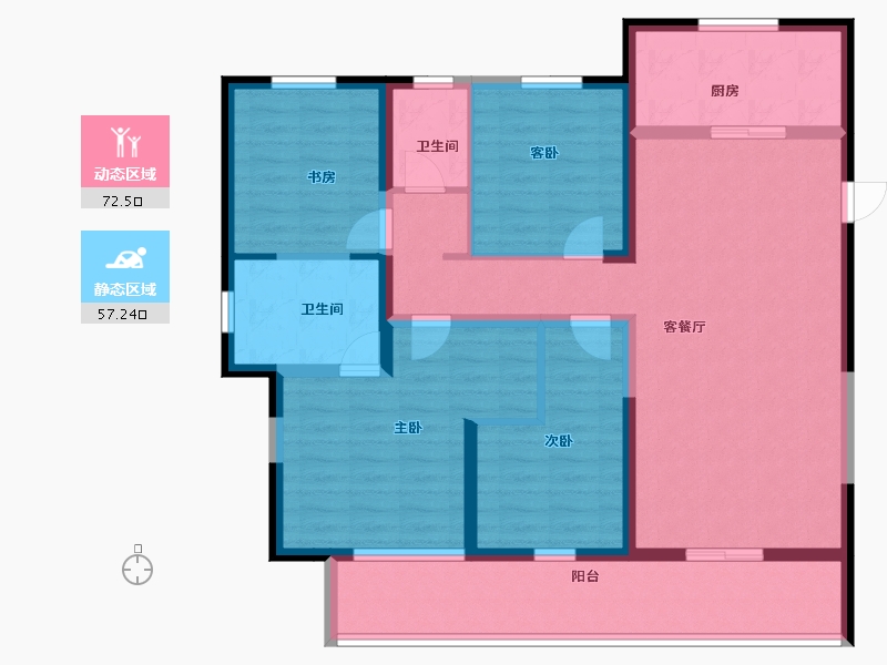 山东省-菏泽市-云山黄河印-115.40-户型库-动静分区