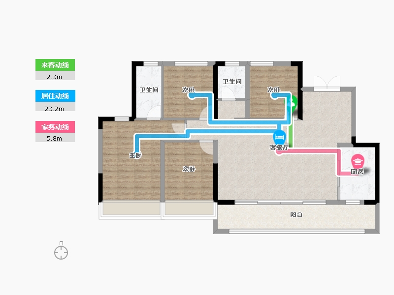 四川省-成都市-蜀道宽境-114.00-户型库-动静线