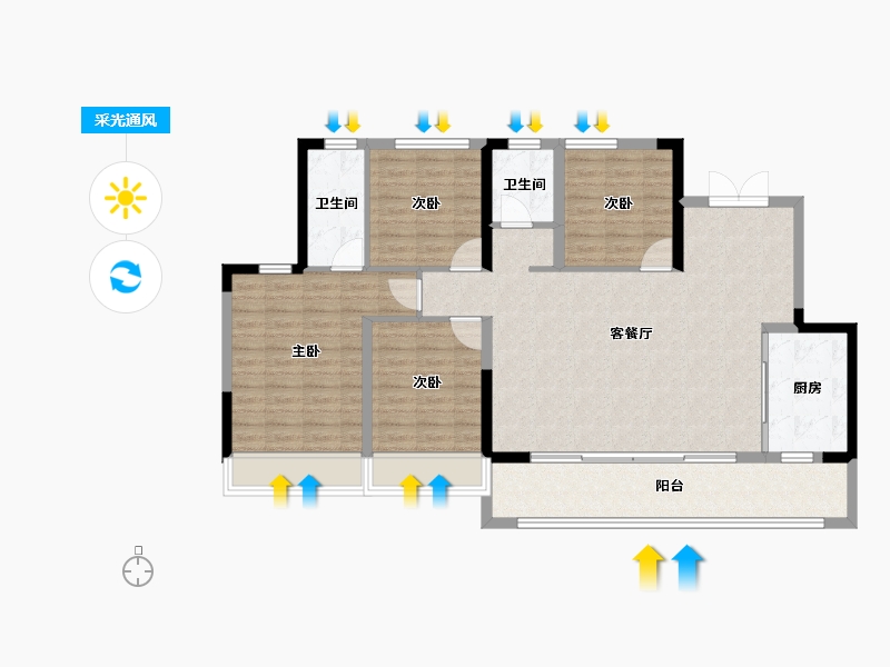 四川省-成都市-蜀道宽境-114.00-户型库-采光通风