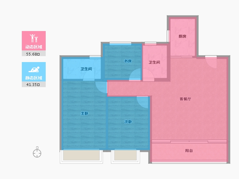 江苏省-苏州市-中交春映东吴-88.00-户型库-动静分区