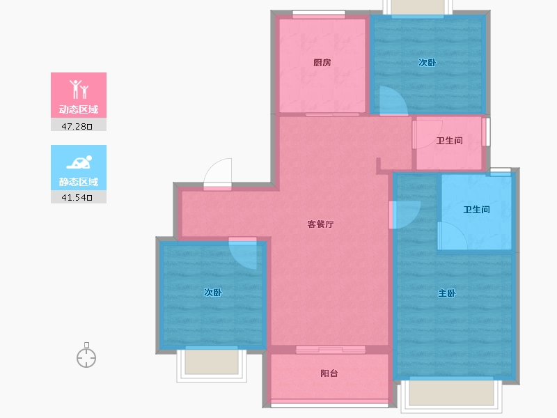 上海-上海市-安联虹悦-79.20-户型库-动静分区