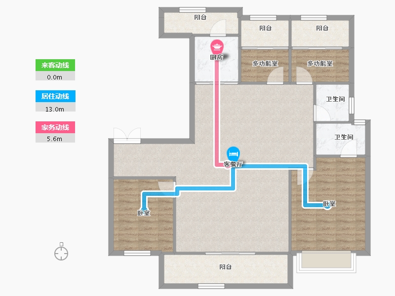 湖南省-长沙市-万科松湖天地-118.99-户型库-动静线