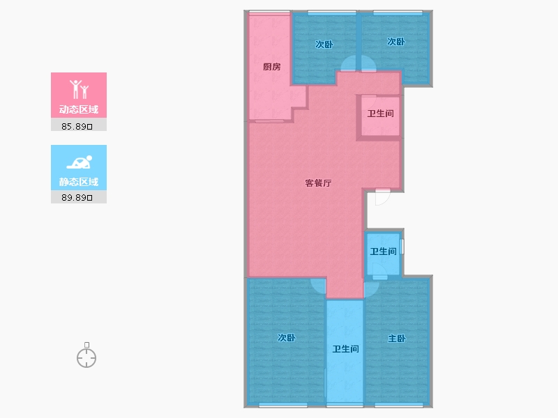 北京-北京市-北京城建·天坛府Ⅰ九阙-161.32-户型库-动静分区