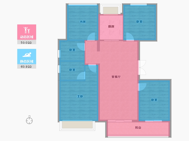 安徽省-马鞍山市-德信江山云起-100.00-户型库-动静分区