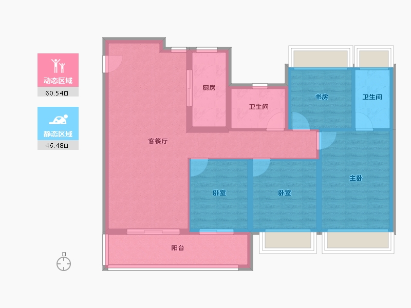 江苏省-苏州市-中交春映东吴-96.00-户型库-动静分区