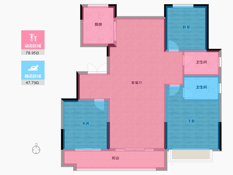 山东省-滨州市-丽景华府住宅小区-114.71-户型库-动静分区