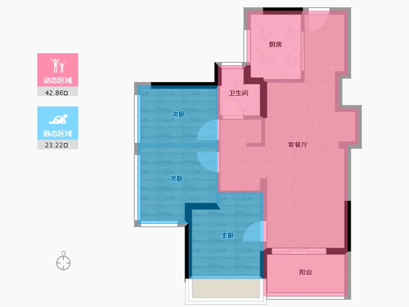 广东省-深圳市-万科未来之光-58.40-户型库-动静分区