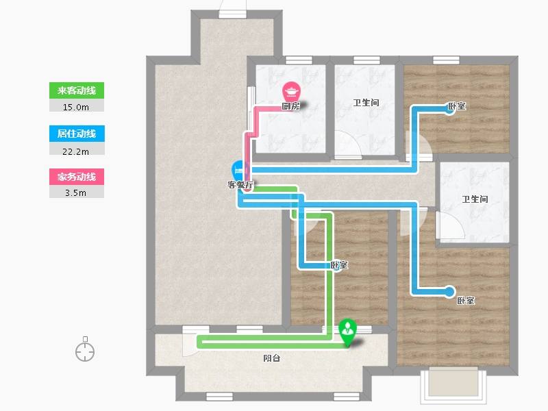 山东省-青岛市-海信九麓府-88.57-户型库-动静线