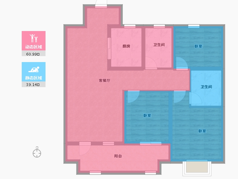 山东省-青岛市-海信九麓府-88.57-户型库-动静分区