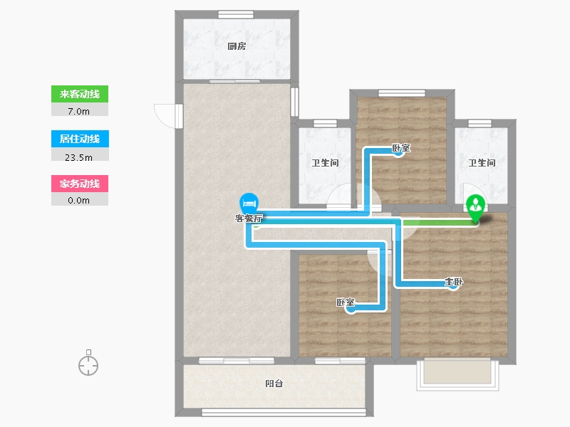 山西省-太原市-中海寰宇时代-95.20-户型库-动静线