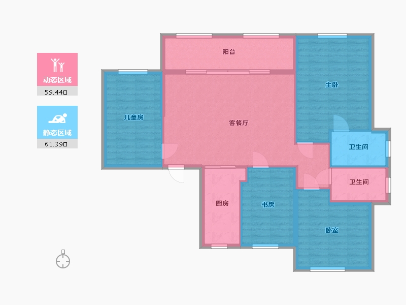 湖北省-武汉市-正荣紫阙台-112.00-户型库-动静分区