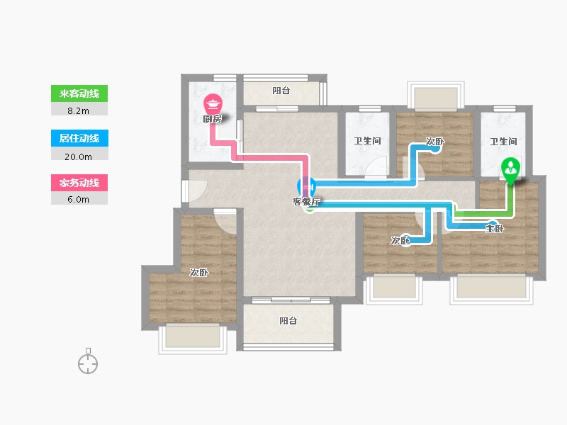 四川省-成都市-保利青江花园-82.03-户型库-动静线