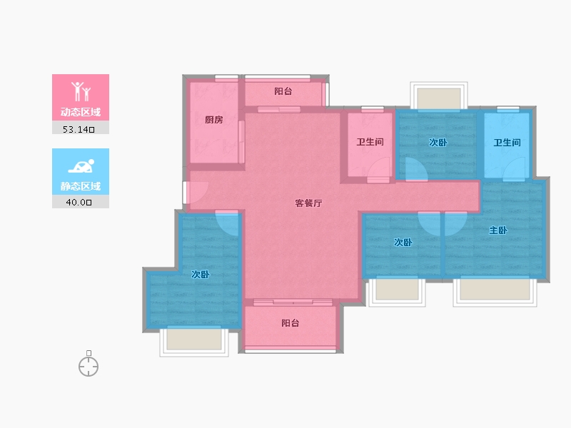 四川省-成都市-保利青江花园-82.03-户型库-动静分区