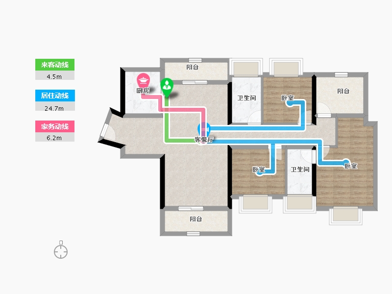 广东省-惠州市-金裕星河丹堤-100.04-户型库-动静线