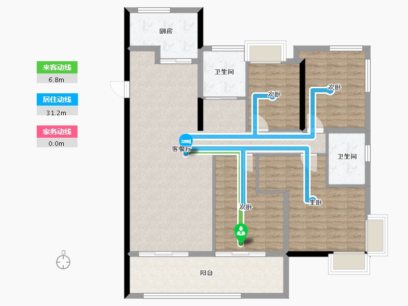 福建省-福州市-鲁能公馆三期-118.35-户型库-动静线