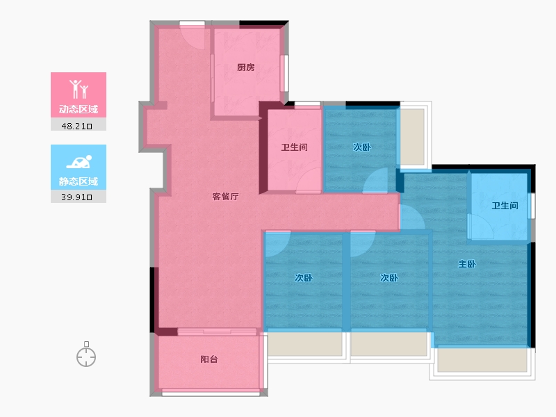 广东省-深圳市-万科未来之光-78.40-户型库-动静分区