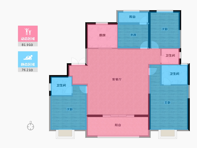 浙江省-温州市-招商保利城发天樾玺二期-144.01-户型库-动静分区