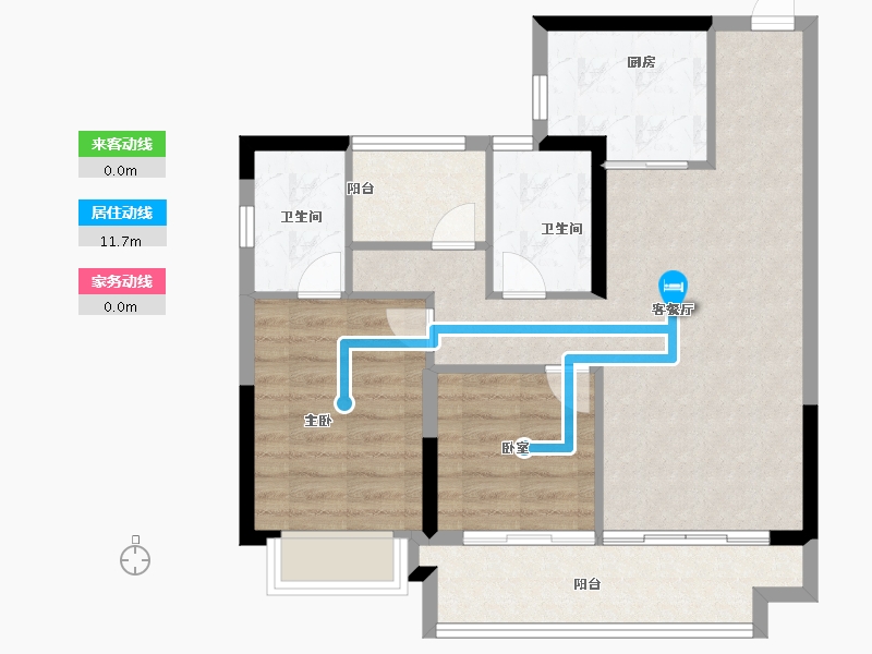 广东省-佛山市-中建壹品鄂旅投东湖学府-72.80-户型库-动静线