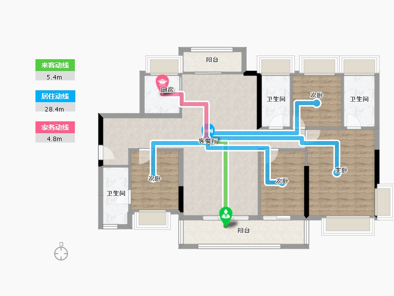 广东省-东莞市-华侨城松湖原岸-116.56-户型库-动静线