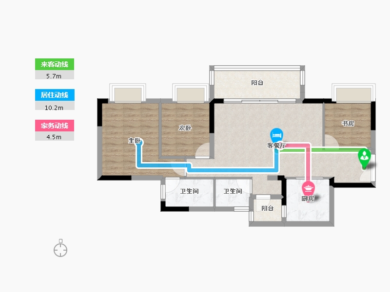 重庆-重庆市-三一云城-82.39-户型库-动静线