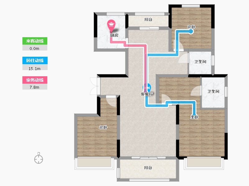 河南省-三门峡市-灵宝·阳光城-119.00-户型库-动静线