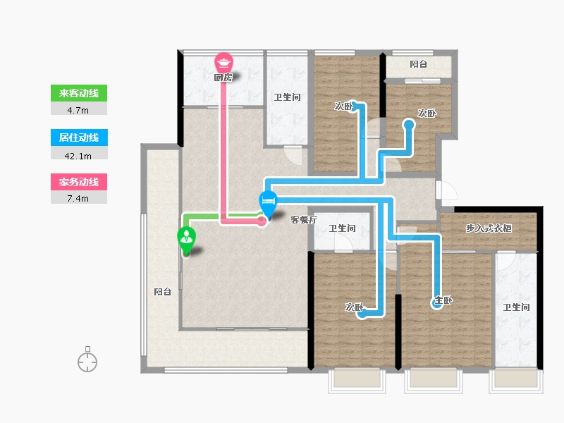 陕西省-西安市-龙记·观湖-172.39-户型库-动静线