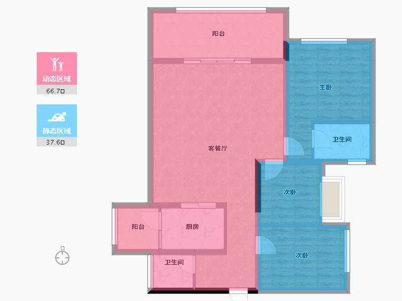 四川省-绵阳市-长虹金嶺1号-93.31-户型库-动静分区