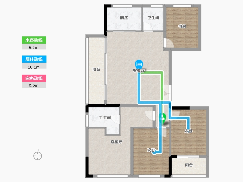 浙江省-杭州市-杭房众安·未珂宸铭府-111.13-户型库-动静线