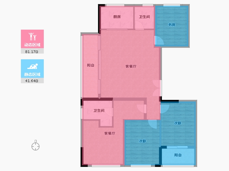 浙江省-杭州市-杭房众安·未珂宸铭府-111.13-户型库-动静分区