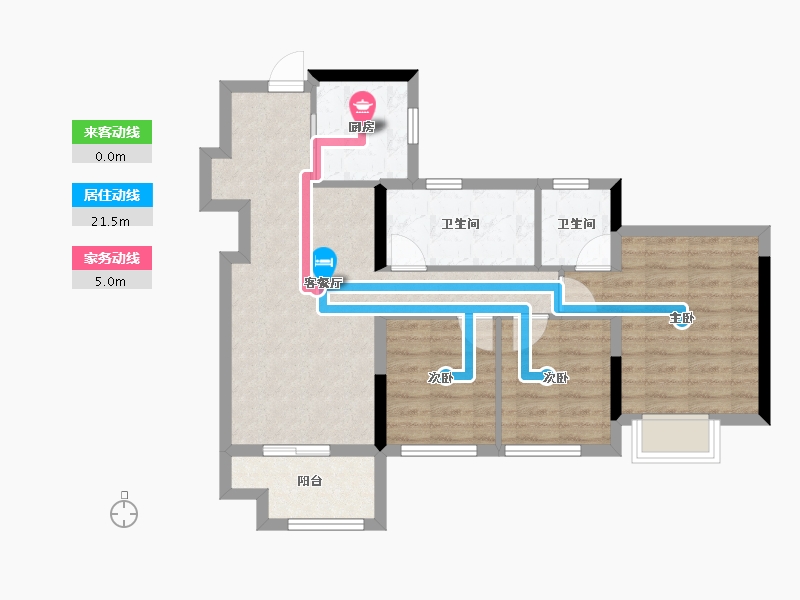 广东省-广州市-龙湖天著-71.21-户型库-动静线