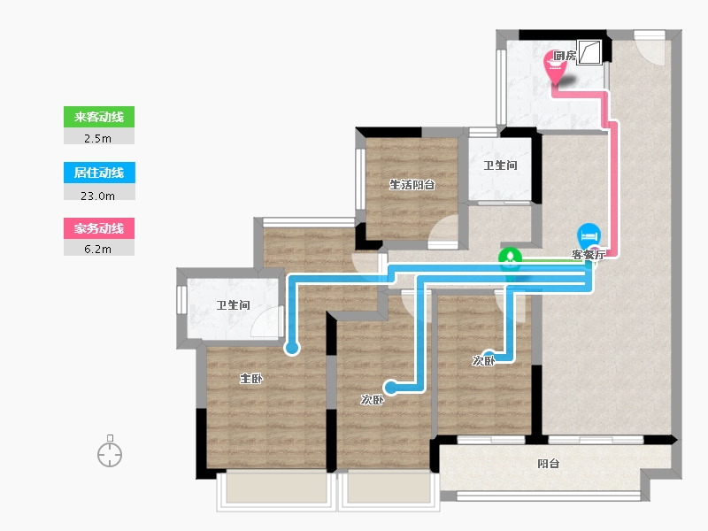 广东省-佛山市-万科璞悦山-94.43-户型库-动静线