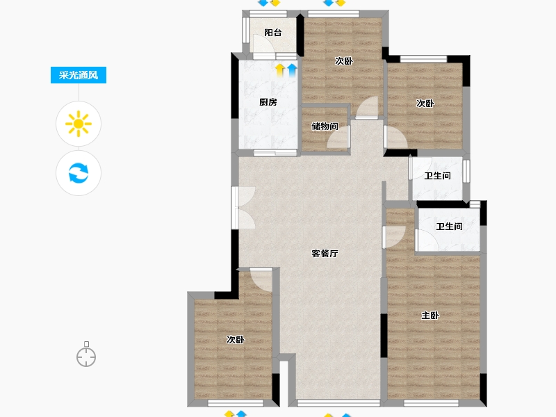 四川省-成都市-建发天府养云-104.14-户型库-采光通风