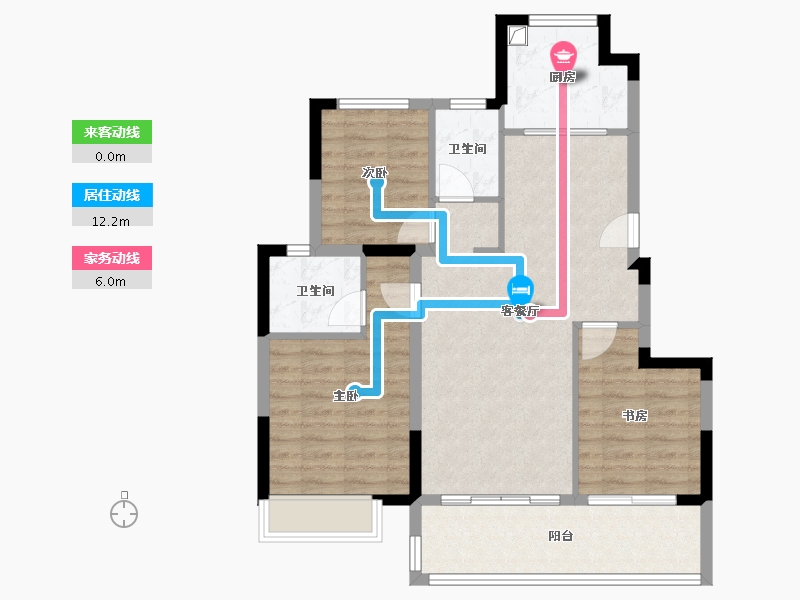 四川省-成都市-源昌幸福里-84.00-户型库-动静线