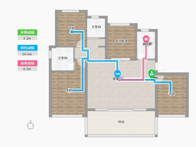 海南省-三亚市-北京城建海云湾-115.40-户型库-动静线