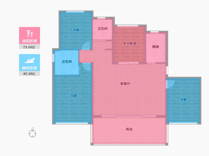 海南省-三亚市-北京城建海云湾-115.40-户型库-动静分区