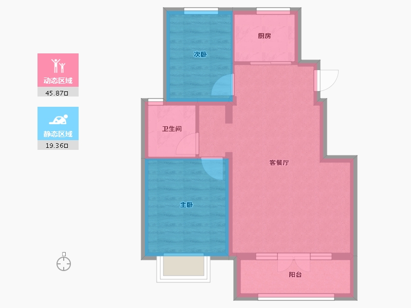 北京-北京市-国誉府-64.00-户型库-动静分区