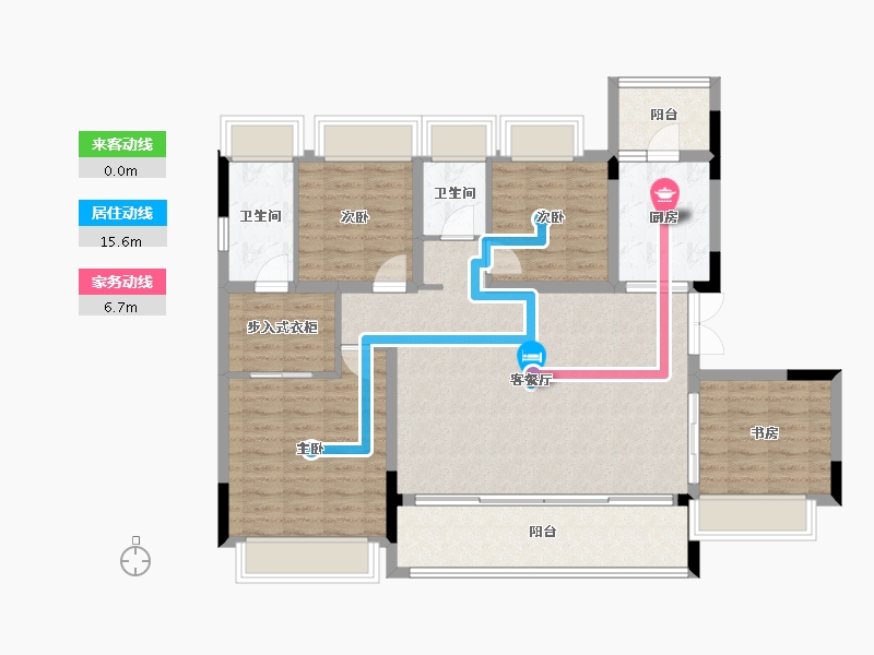 重庆-重庆市-科学城凤玺台-112.00-户型库-动静线