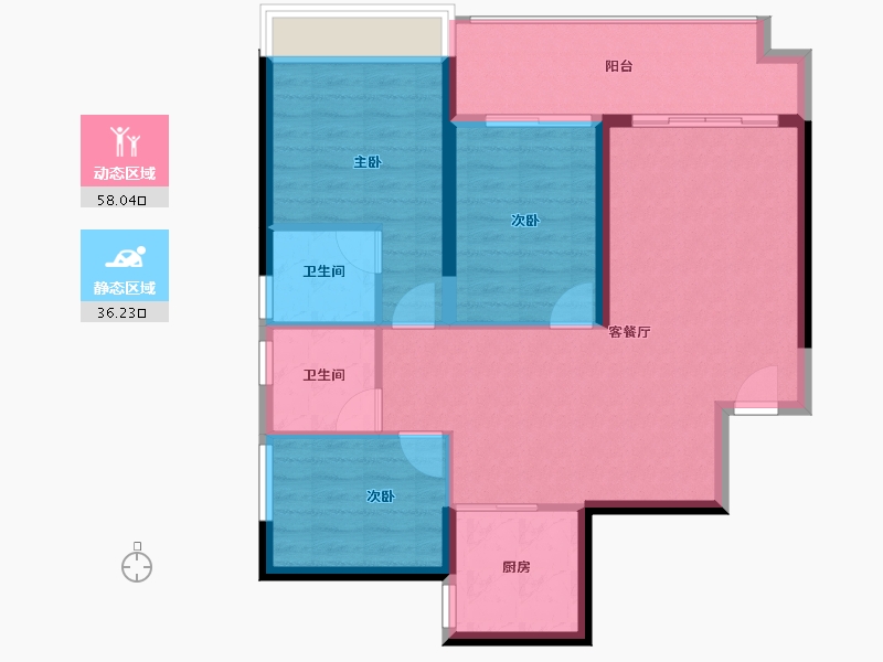 海南省-海口市-同康·国兴一品-85.47-户型库-动静分区