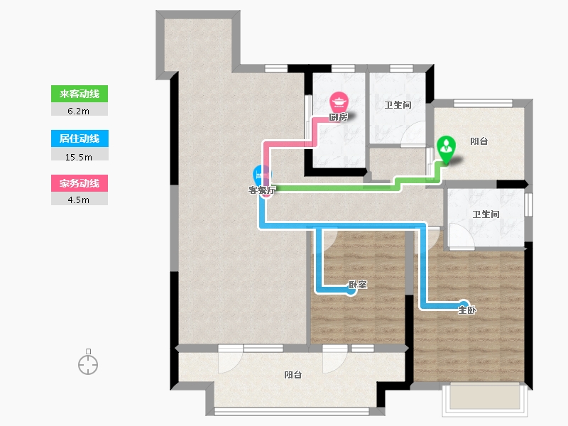 宁夏回族自治区-银川市-银川融创城-101.60-户型库-动静线