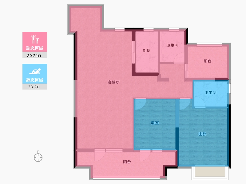 宁夏回族自治区-银川市-银川融创城-101.60-户型库-动静分区