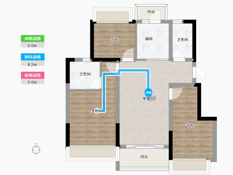 四川省-成都市-领地合兴丽府蘭台-73.04-户型库-动静线