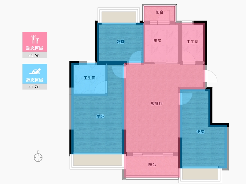 四川省-成都市-领地合兴丽府蘭台-73.04-户型库-动静分区