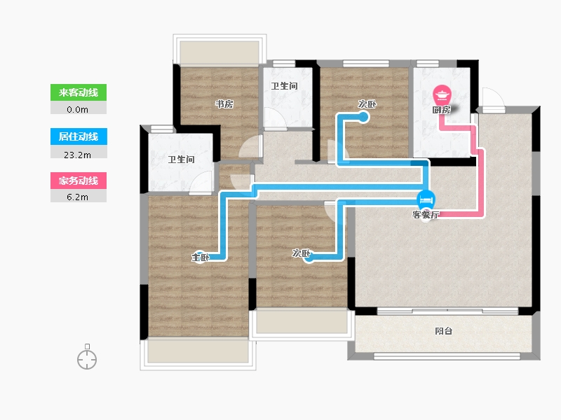 浙江省-杭州市-祥生江山云樾府-96.00-户型库-动静线