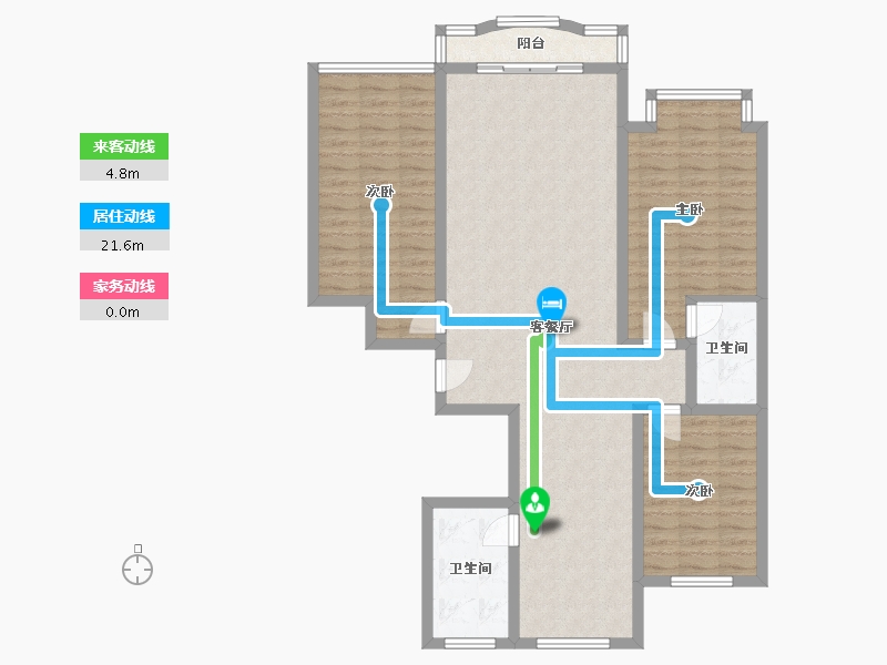 山东省-潍坊市-潍水龙城-106.88-户型库-动静线