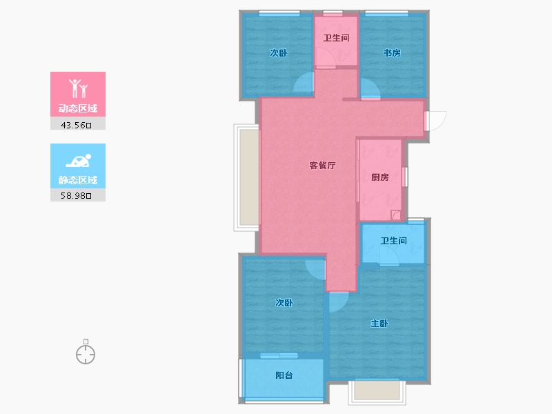 浙江省-宁波市-保利·和颂望悦-92.00-户型库-动静分区