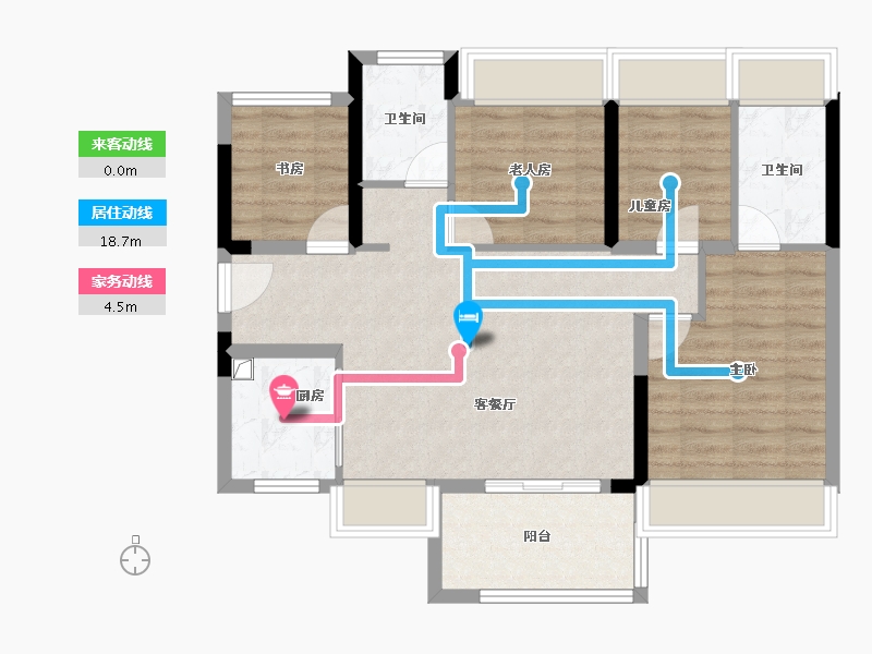 广东省-珠海市-山东健康·香府一品-80.02-户型库-动静线